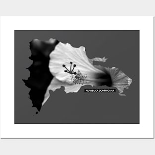 Dominican Republic Map Flower Hibiscus Photo Posters and Art